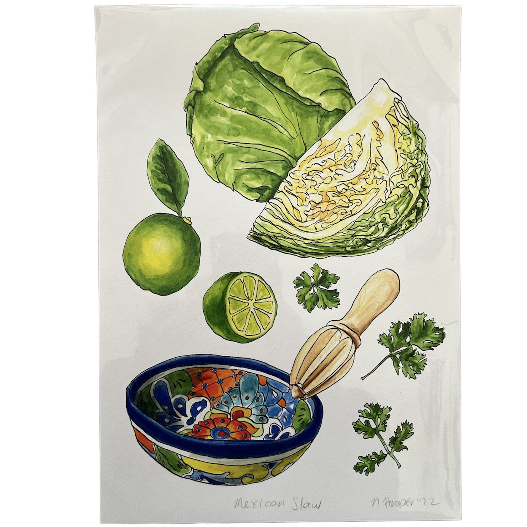 Mexican Slaw Print by Nicky Hooper