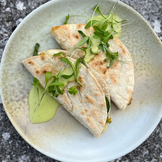 Courgette Flowers & Chipotle Quesadillas