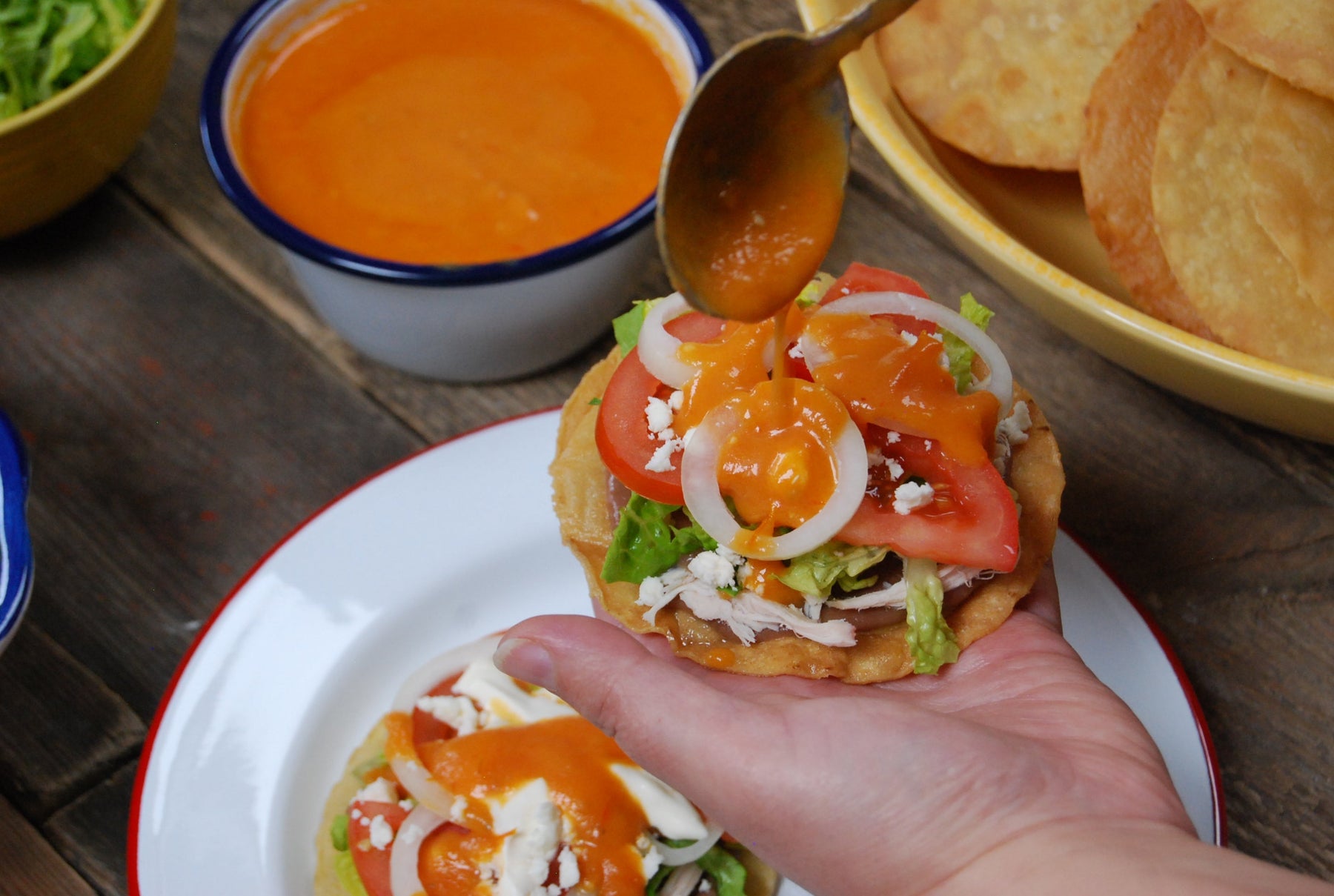 Chicken Tostadas