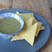 bowl of salsa verde picante with tortilla Chips