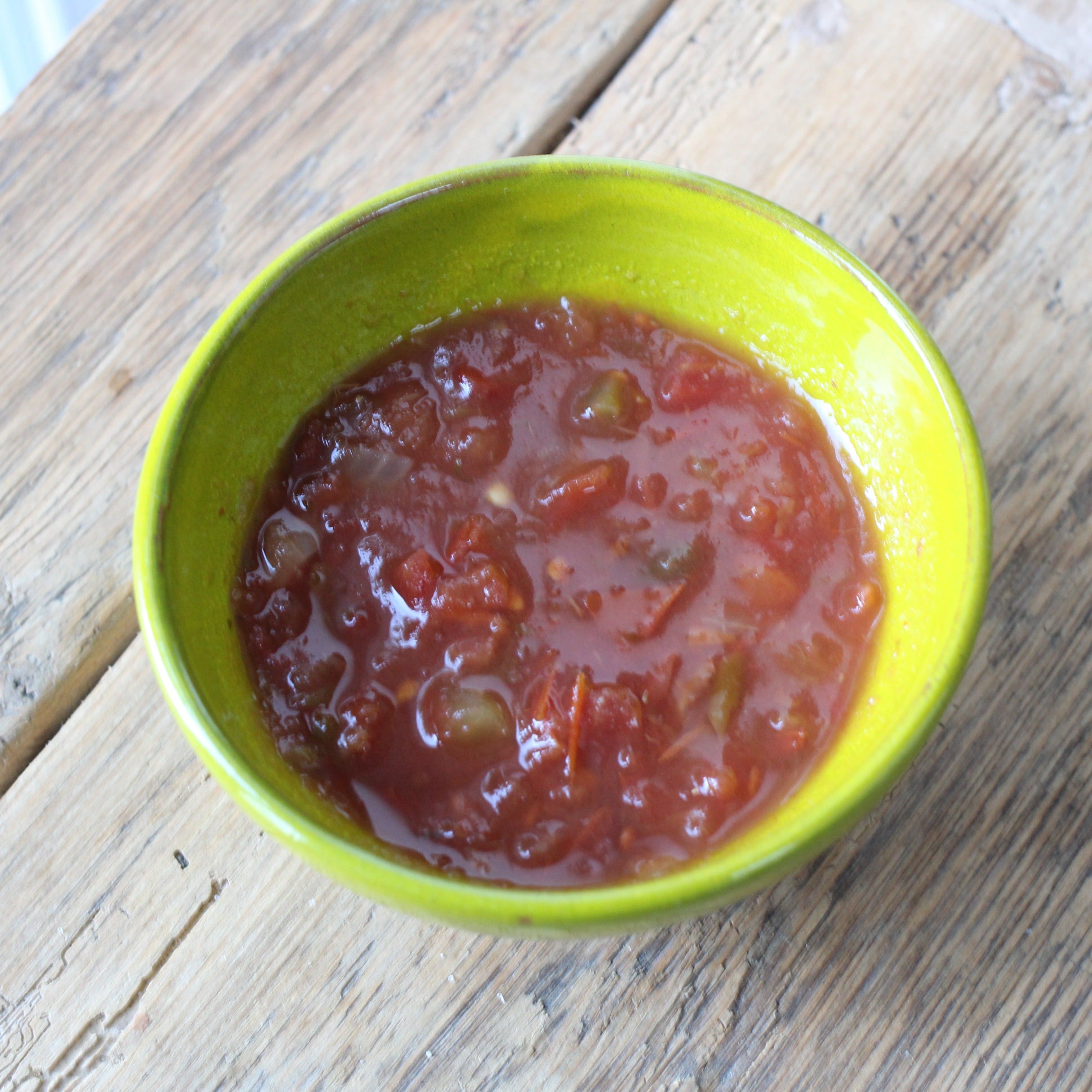 bowl of salsa casera