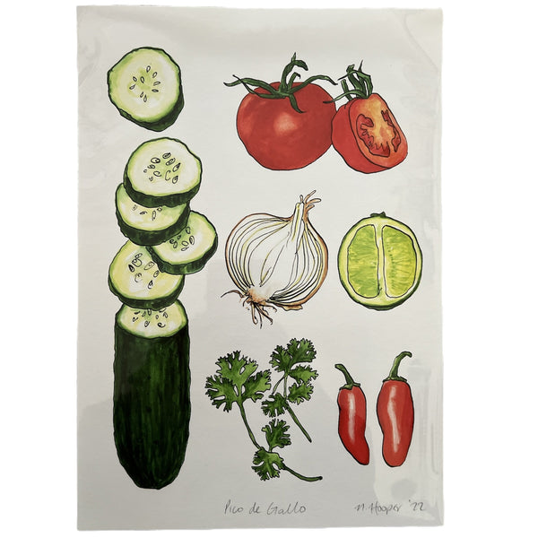 Pico de Gallo Print by Nicky Hooper